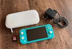 Nintendo Switch Lite (turquoise) - compleet pakket, Spelcomputers en Games, Spelcomputers | Nintendo Switch Lite, Ophalen of Verzenden