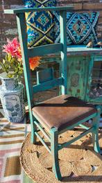 Oud/India/Ibiza/Style/Stoeltje/Stoel/Bidstoel, Antiek en Kunst, Curiosa en Brocante, Ophalen of Verzenden