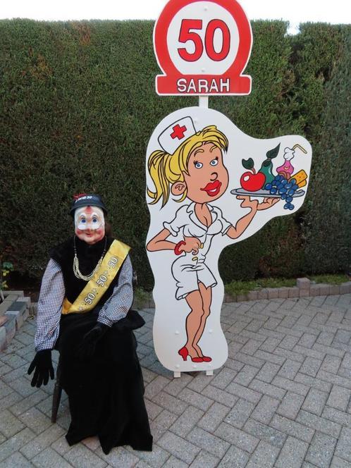 50 Verjaardag, Verzorgende, verpleegster set 3 deel uniek!, Hobby en Vrije tijd, Feestartikelen | Verhuur, Zo goed als nieuw, Abraham of Sarah