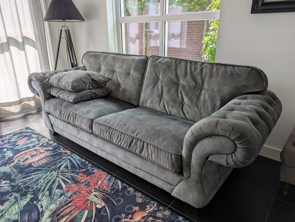 Chesterfield 3-zits bank  Caisey van Haros 🇳🇱, Huis en Inrichting, Banken | Bankstellen, Ophalen, 250 tot 300 cm, Chesterfield