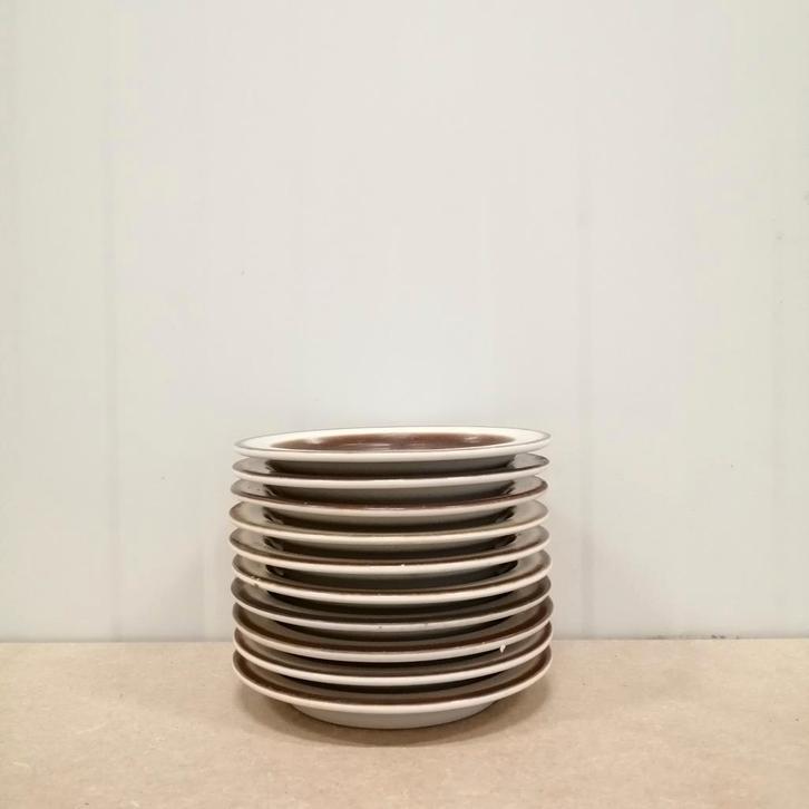 10x Vintage Mosa Bord/Schaaltje/Schotel (Porselein) | 14 cm, Huis en Inrichting, Keuken | Servies, Gebruikt, Bord(en), Overige stijlen