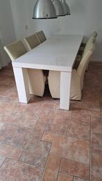 CHATEAU D ÁX EETKAMERSTOELEN EN BIJPASSENDE TAFEL GROOT, Huis en Inrichting, Ophalen, Minder dan 75 cm, Leer, Zo goed als nieuw