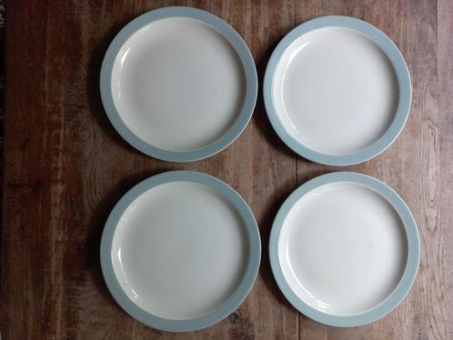 Regout pastel 4x dinerbord celadon, Antiek en Kunst, Antiek | Servies los, Ophalen of Verzenden