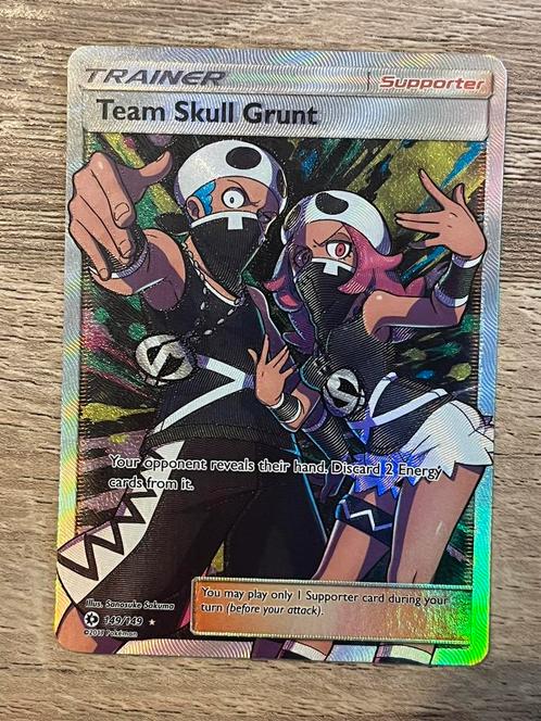 Team Skull Grunt - Sun & Moon 149/149 - Pokemon Kaart, Hobby en Vrije tijd, Verzamelkaartspellen | Pokémon, Zo goed als nieuw