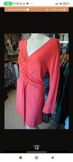 Exclusieve stretch jurk van Yoek, 42/44 coral bewerkt, Kleding | Dames, Jurken, Overige kleuren, Verzenden, Maat 42/44 (L), Nieuw