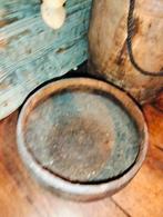 Houten brocante stoere schaal kom, Ophalen of Verzenden