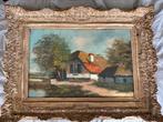 Boerderij schilderij W. Van Oort, Antiek en Kunst, Ophalen of Verzenden