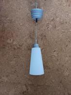Witte hanglamp, Huis en Inrichting, Lampen | Hanglampen, Glas, Modern, Zo goed als nieuw, 50 tot 75 cm