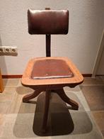 Antieke eikenhouten draaibare bureaustoel, Ophalen of Verzenden, Gebruikt, Stoel(en)