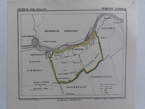 86 / Langerak Tienhoven Schoonhoven Goudriaan Litho Kuyper, Antiek en Kunst, Kunst | Litho's en Zeefdrukken, Ophalen of Verzenden
