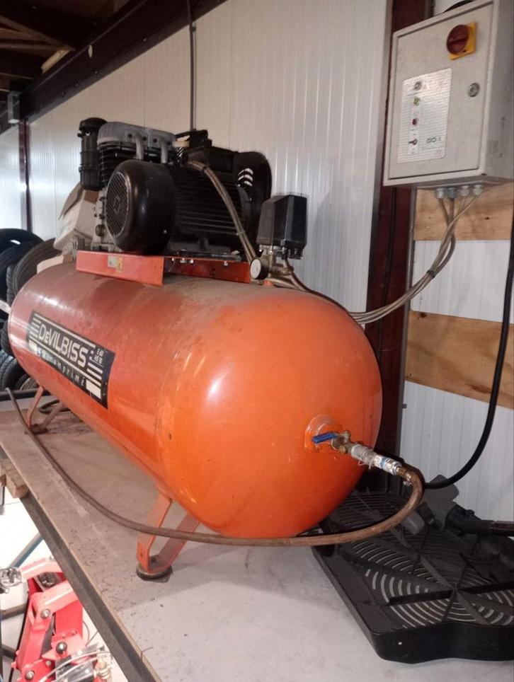 Compressor 5,5 kw 500 L tank   gelijk aan Abac, Doe-het-zelf en Verbouw, Compressors, Gebruikt, 10 bar of meer, 100 liter of meer