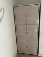 Kledingkast – massief eiken - whitewash, Huis en Inrichting, Ophalen, Gebruikt, 200 cm of meer, Eikenhout