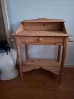 Brocante  waskom. / kaptafeltje met lade en handdoeken  rek, Antiek en Kunst, Ophalen
