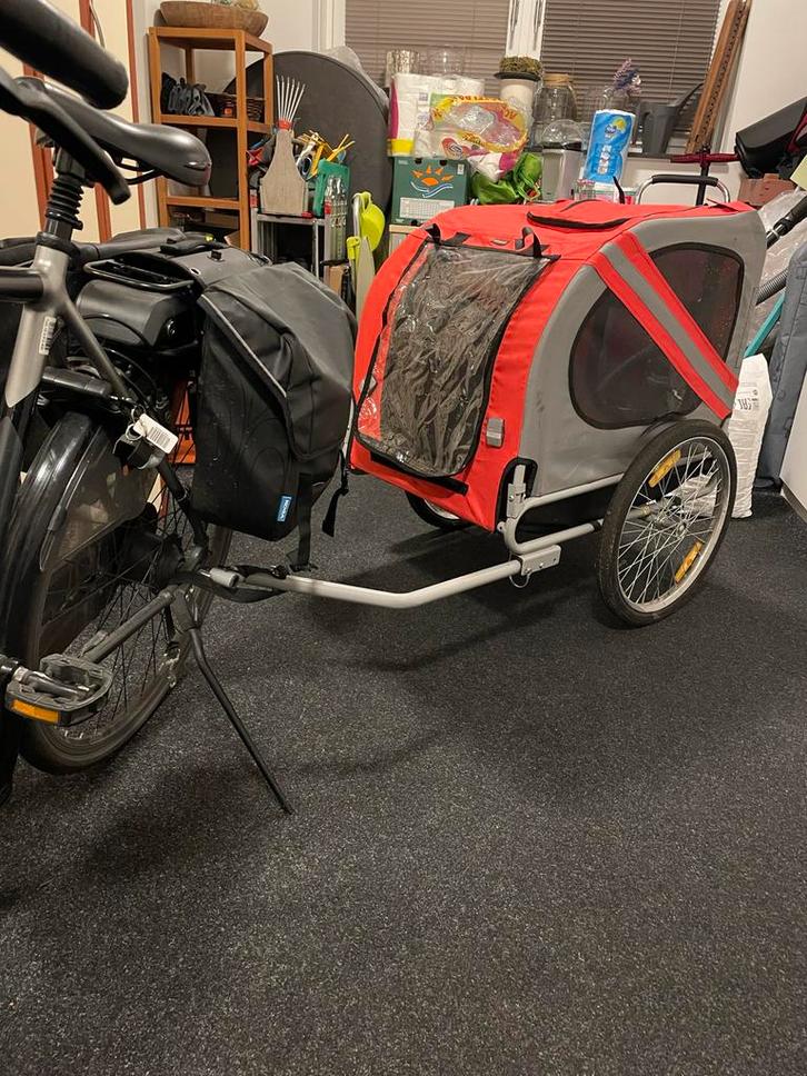 Hondenfietskar - veilig en comfortabel!, Fietsen en Brommers, Fietsaccessoires | Aanhangers en Karren, Gebruikt, Hondenkar, 20 tot 40 kg