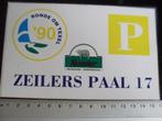 sticker ronde om texel 1990 logo zeilers paal 17, Verzenden, Zo goed als nieuw, Sport