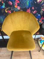 Oker gele velvet stoelen, Ophalen, Overige materialen, Twee, Overige kleuren