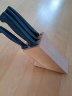 Messenblok, weinig gebruikt, Huis en Inrichting, Ophalen of Verzenden, Zo goed als nieuw, Rvs of Chroom