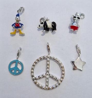 6x THOMAS SABO zilveren (925) bedels/ charms (mogen ook los) beschikbaar voor biedingen