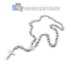 div rvs goud zilver kruisjes rozenkrans gouden kettinghanger, Overige materialen, Verzenden, Nieuw, Kruis of Symbool