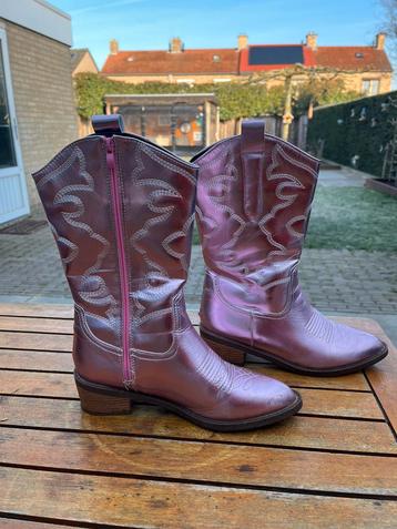 Roze metalic Festival western laarsjes mt 39/40 beschikbaar voor biedingen