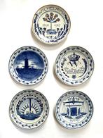 5x Porceleyne Fles Delft wandborden  1918-1923, Ophalen of Verzenden