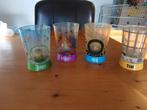Minions bekers Set - 4 stuks, Glas of Glazen, Gebruikt, Ophalen of Verzenden, Glas