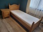 Eenpersoonsbed, 2M X 0,8M incl. nachtkastje + net matras, Ophalen, 90 cm, Eenpersoons, Bruin