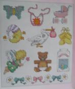 Borduurpatroon  Baby motiefjes  Maan, Beer en pop  nr 5618, Verzenden, Nieuw, Handborduren, Patroon