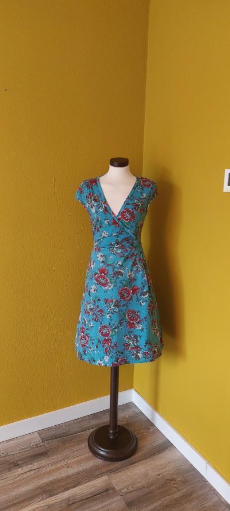Vrolijk vintage zomerjurkje met wikkellook van Sensi Ware ma, Kleding | Dames, Jurken, Gedragen, Maat 38/40 (M), Blauw, Knielengte