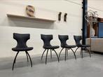 4 Nieuw Leolux Callas Artisan eetkamerstoel Dragonfly stoel, Leolux, Blauw, Nieuw, Ophalen of Verzenden