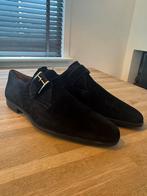 Magnanni met gesp donkerblauw suede maat 40,5, Verzenden, Zo goed als nieuw, Blauw, Gespschoenen