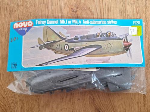 1:72 1/72 NOVO Fairey Gannet Mk.I or Mk.4 Anti-submarine str, Hobby en Vrije tijd, Modelbouw | Vliegtuigen en Helikopters, Zo goed als nieuw