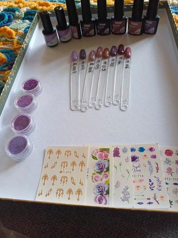 Nagellak set paars  beschikbaar voor biedingen