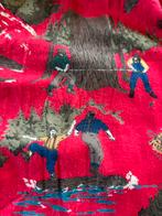 Vtg 100% cotton pleated midi skirt lumberjack print canada, Maat 42/44 (L), Ophalen of Verzenden, Gedragen, J.G. Hook