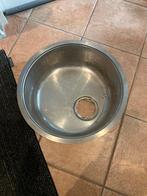 RVS Spoelbak - Gebruikt, Gebruikt, Minder dan 100 cm, Grijs, 25 tot 50 cm