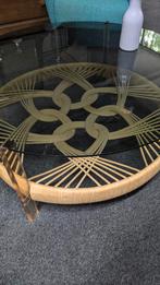 Vintage Salontafel Jaren 70, Huis en Inrichting, Tafels | Salontafels, Gebruikt, 50 tot 100 cm, Minder dan 50 cm, Glas