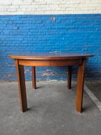 Vintage teak ronde eettafel 125cm Denemarken, Ophalen, Gebruikt, 100 tot 150 cm, 100 tot 150 cm