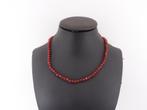 Carneolen collier met zilveren slot                     D68, Sieraden, Tassen en Uiterlijk, Antieke sieraden, Ophalen of Verzenden