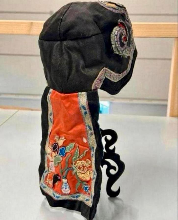 Prachtige antieke Chinese geborduurde kinder hoed-muts 1880, Antiek en Kunst, Kunst | Niet-Westerse kunst, Ophalen of Verzenden