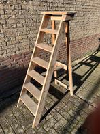 Solide houten trap, inklapbaar, Ophalen, Gebruikt, Trap, Opvouwbaar of Inschuifbaar