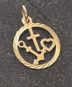 14k Gouden Hanger Geloof Hoop & Liefde - 585 Gemerkt, Overige voorstellingen, Ophalen of Verzenden, Zo goed als nieuw, Goud