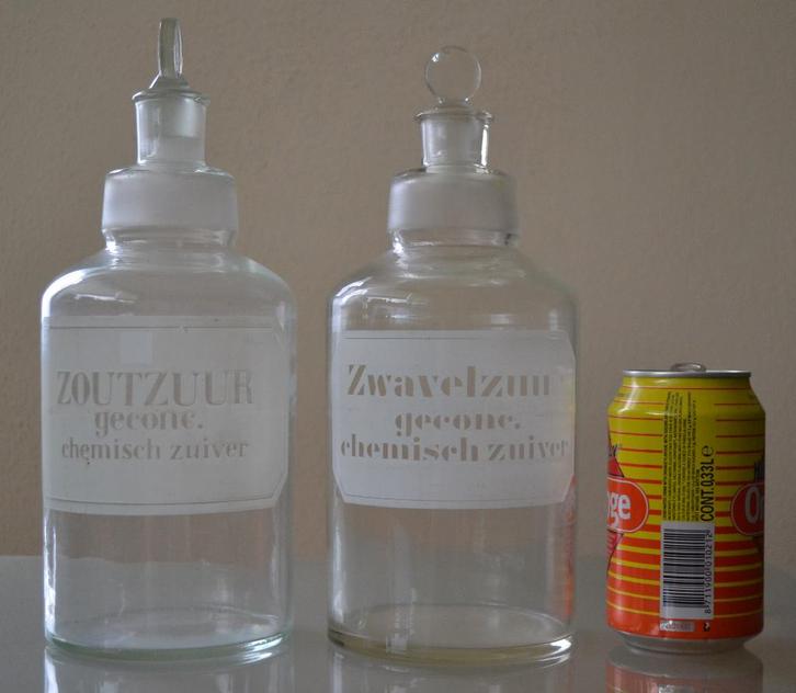 verzameling apotheek flessen / potten stolp flessen 37 stuk, Antiek en Kunst, Antiek | Glas en Kristal, Ophalen