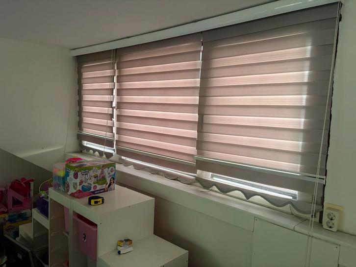 Brilliant Zebra Rolgordijn Antraciet/Grijs 270cm, Huis en Inrichting, Stoffering | Gordijnen en Lamellen, Zo goed als nieuw, 200 cm of meer