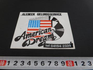 sticker Den Dungen v. Alebeek Geluidsservice AMERICAN DREAM  beschikbaar voor biedingen