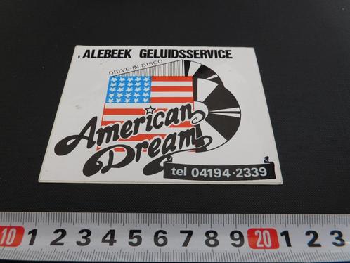 sticker Den Dungen v. Alebeek Geluidsservice AMERICAN DREAM, Verzamelen, Stickers, Zo goed als nieuw, Bedrijf of Vereniging, Ophalen