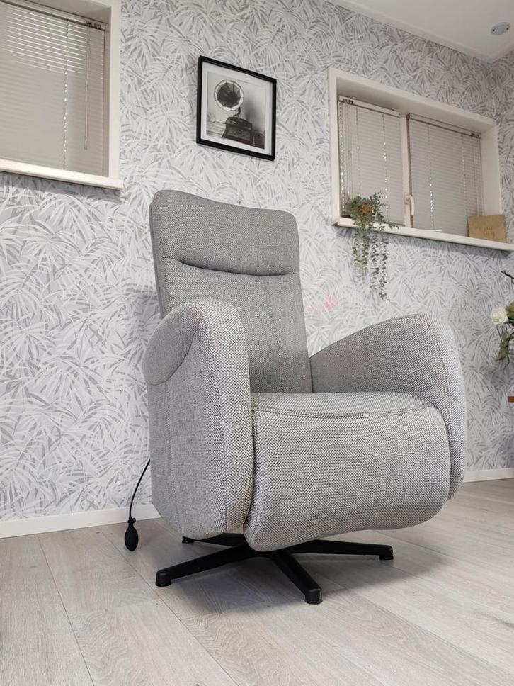 Prominent design relax fauteuil handmatig, Huis en Inrichting, Fauteuils, Zo goed als nieuw, Stof, 50 tot 75 cm, Minder dan 75 cm