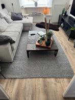 Vintage houtenblad en stalenframe salontafel, Huis en Inrichting, Tafels | Salontafels, Ophalen, 100 tot 150 cm, Vintage, 50 tot 100 cm