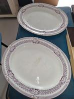 2 antieke Franse grote schalen beboterd uit begin 1900, Antiek en Kunst, Ophalen
