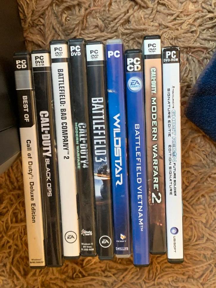 PC Games - Call of Duty & Battlefield Collectie, Spelcomputers en Games, Games | Pc, Gebruikt, Shooter, 1 speler, Vanaf 16 jaar