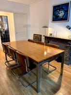 Mid-Century Eikenhouten Eettafel, Huis en Inrichting, Tafels | Eettafels, Ophalen, Gebruikt, Eikenhout, 200 cm of meer